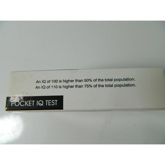 Pocket IQ Test...By Dynamo House, Great Party Favor Game Information Smart Intel - Picture 6 of 8